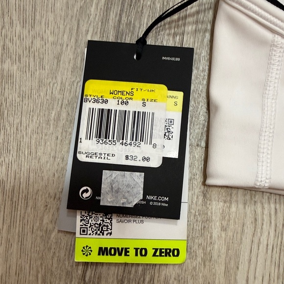 Nike Women's White Sports Bra with Black Swoosh - Picture 4 of 4